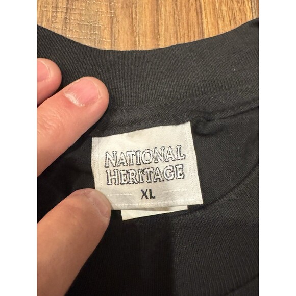 Vintage Y2K National Heritage Wolf Howling Graphic T-Shirt Sz XL Nature Art - Picture 4 of 4